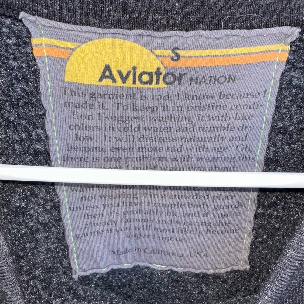 Aviator Nation Rainbow Gray Crewneck - Picture 4 of 10